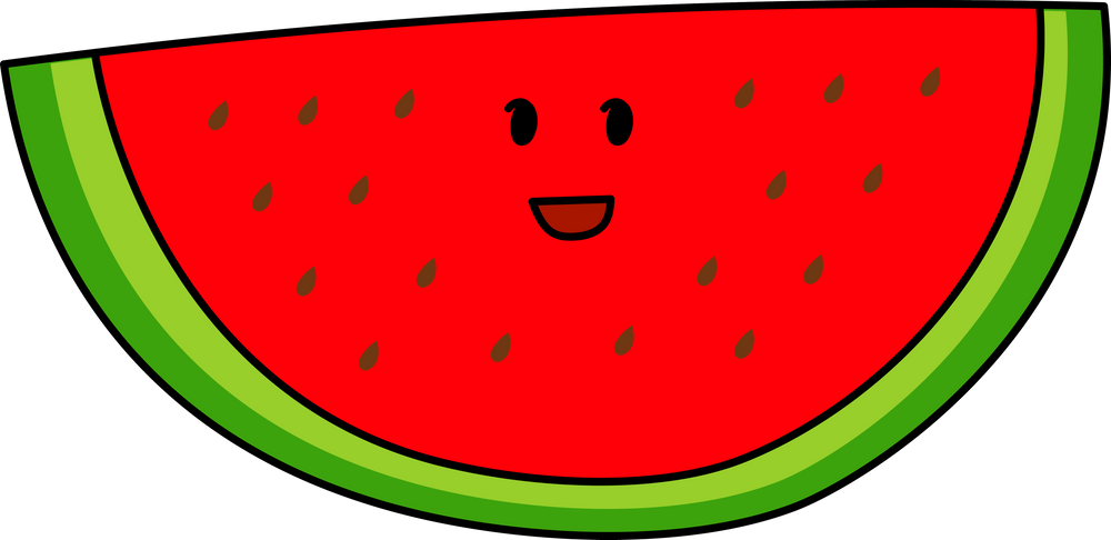 watermelon kawaii fruit funny food clipart